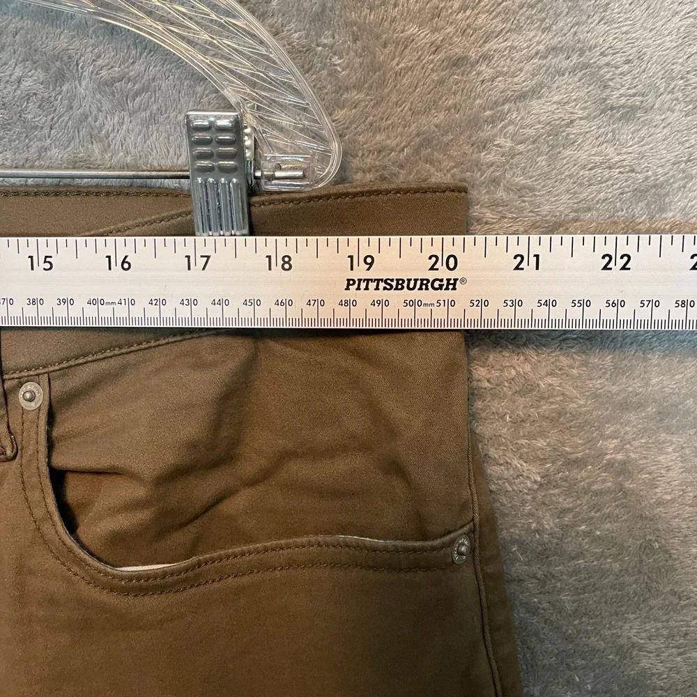 Lucky Brand Mens 121 Slim Straight 40x34* Brown Five Pocket Stretch Sateen Chino